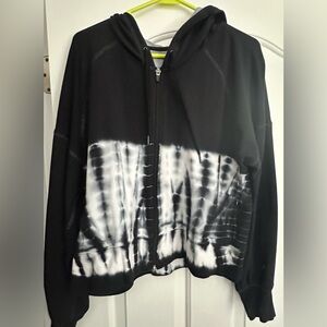 Tek Black with white tie- dye Activewear hoodie XL